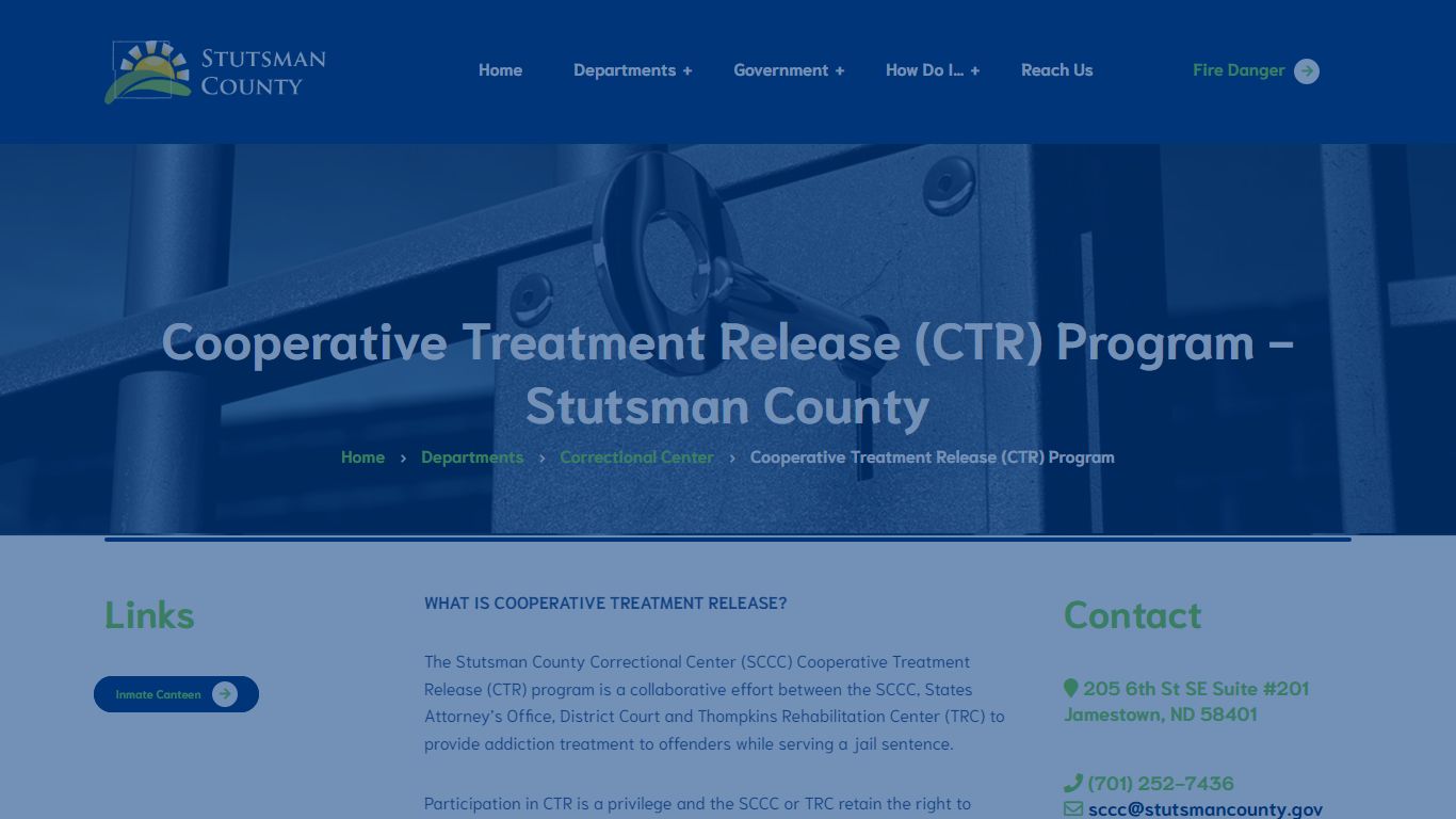 Cooperative Treatment Release (CTR) Program - Stutsman County
